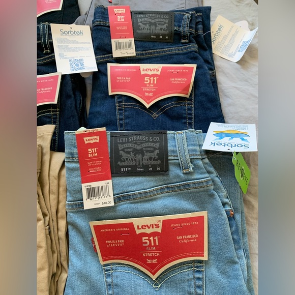 2/40$ NWT Levi’s 511 Slim Stretch Pants Lot - Picture 2 of 6